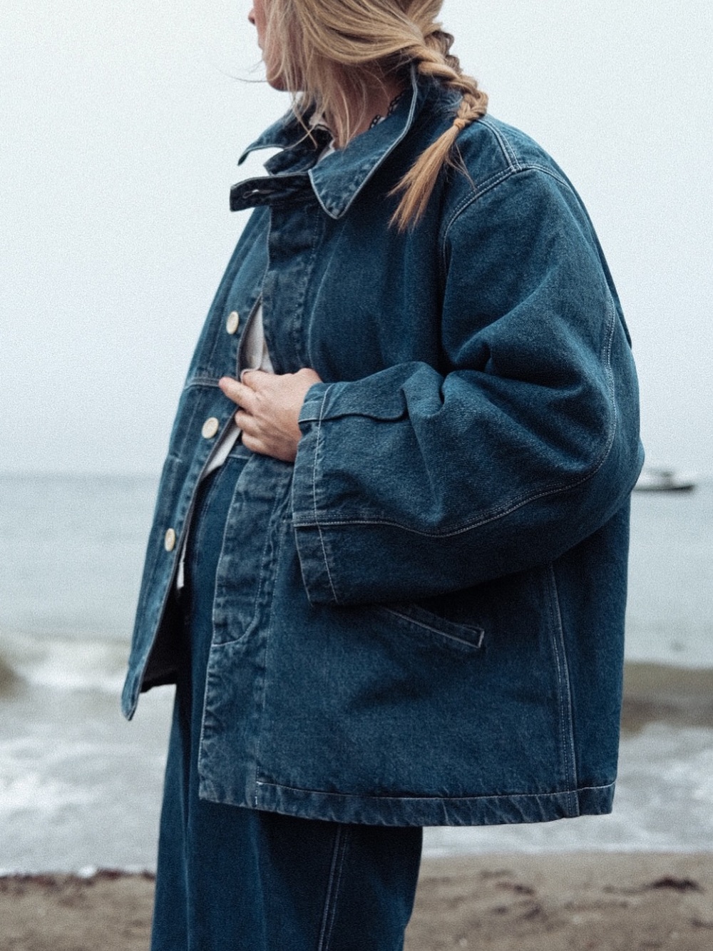 Rudy Jude Big Denim Jacket in Tumbled Indigo - Picture 3 of 8